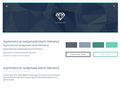 Diamond Design Elements blog clean design diamond logo minimalistic sharp theme ui