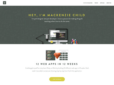 MackenzieChild.me illustration redesign ui ux wordpress