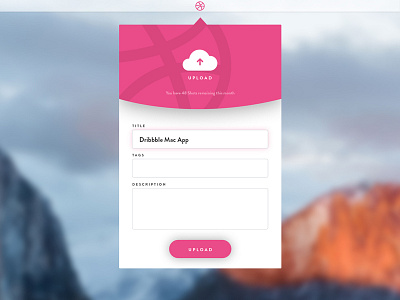 002 - Dribbble Menu Bar App Concept app daily design dailyui dribbble menu bar app ui