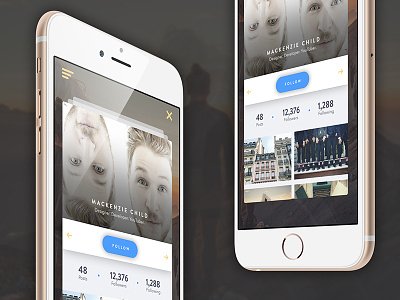 Daily Design 009 - User Profile for a Photo Sharing App