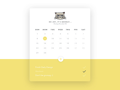 Daily Design 011 - Calendar Widget