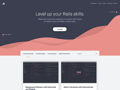 Daily Design 021 - GoRails daily design daily ui filter gorails graph homepage illustrations landing page ui ux