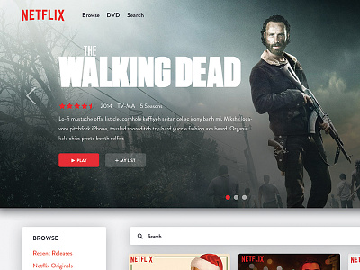 Daily Design 033 - Netflix Dashboard Redesign daily design netflix redesign ui ux