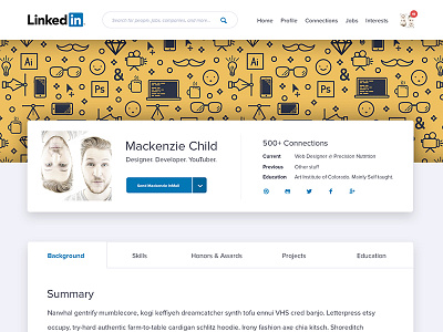 Daily Design 037 - LinkedIn Redesign daily design daily ui linkedin redesign ui ux