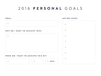 Daily Design 047 - 2016 Goal Planner PDF (FREEBIE) freebie goal planner pdf