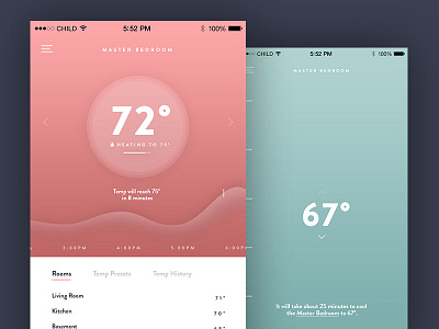 Smart Thermometer UI Concept