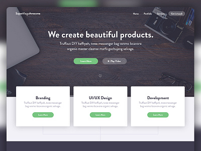 SuperMegaAwesome Agency Landing Page