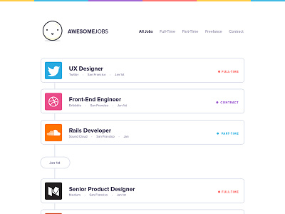 Awesome Jobs - Jobs Board UI Concept jobs board landing page ui ux