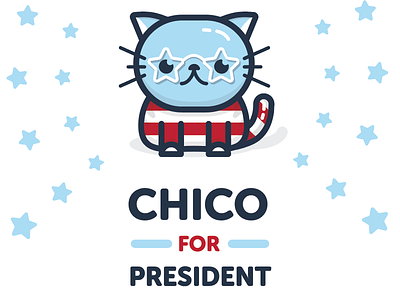 Chico for President cat chico election illustration president