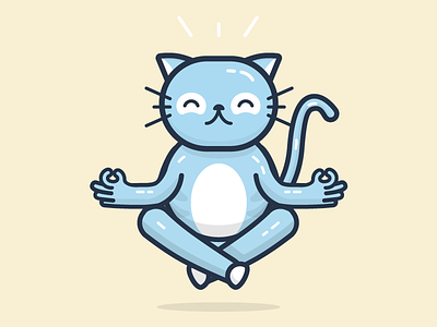 Meditation Chico cat character chico illustration meditation zen