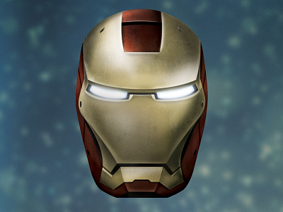 Iron Man Mask illustration iron man metal photoshop texture