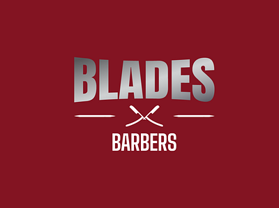 Blades Barbers branding design logo typography