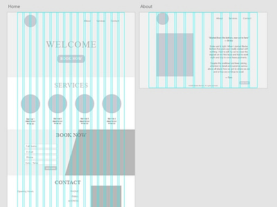 Blades Barbers - wireframe & Grid