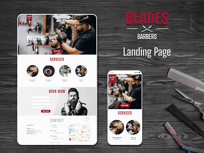 Blades Barbers_Landing Page dailyui dailyuichallenge design figma ui ux