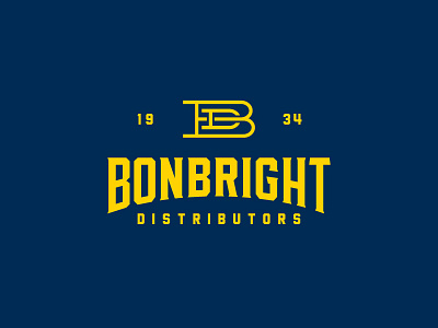 Bonbright Logo 1934 beer bonbright distribution distributors drinks monograms