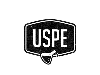 USPE Logo beaker chemical engineer logo shield typography