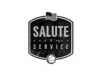Salute To Service america basketball flag shield typography