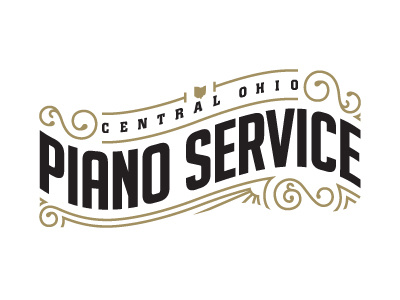 Piano Logo No. 1 flourish line drawing logo ohio piano typography