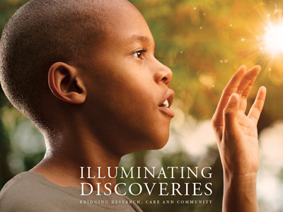 Cincinnati Children's Cover annual report cover glow light type