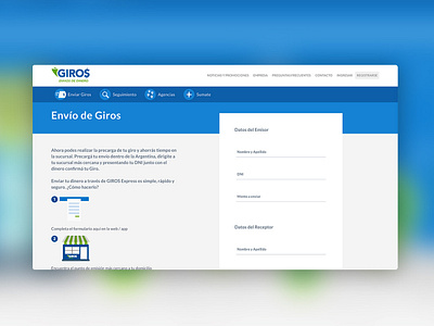 Giros express design ux ux ui web design