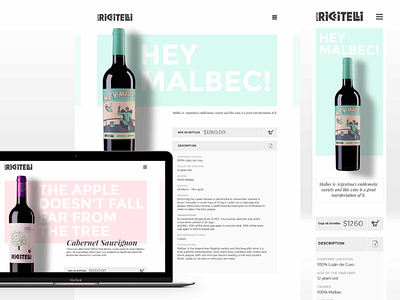 Riccitelli wines website concept responsive design ui web web design wine winery