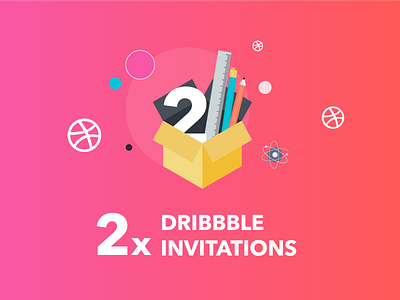 Dribbble Invitations design dribbble giveaway illustration invitation invite shot ui