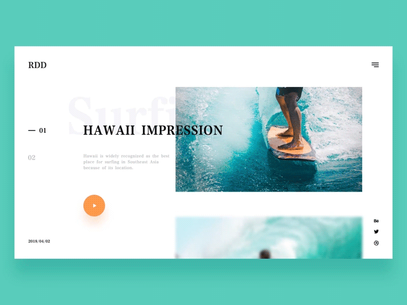 Bring cool in the summer! animation cool interaction surfing ui website