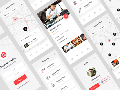 Restaurants Search App app app design application banking app creative design food kitchen app mobile application mobile apps restaurant ux web архитектурное проектирование