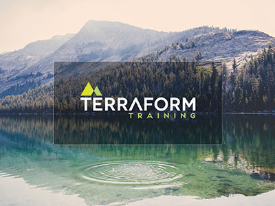 Terraform Training Logo Design abstract branding fitness geometric logo design mountains training