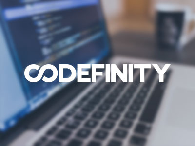 Codefinity Logo branding code infinity logo design typography web design
