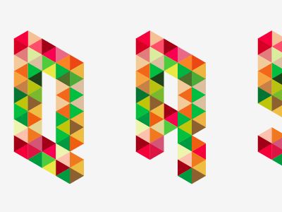 Cube Letters isometric type