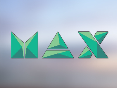 Max logo polygone turqoise