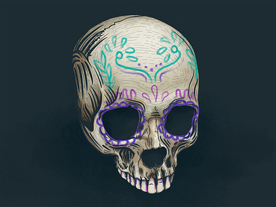 Sugar Skull colorful cool culture design illustration mexico procreate procreate art skull sugar skull texture