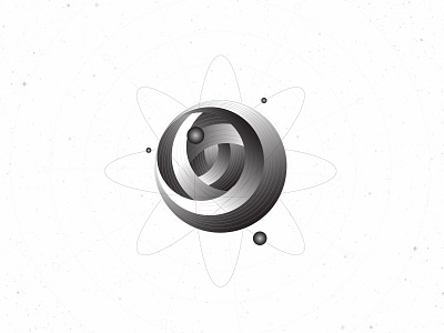 Cosmic Illustration 1 cool cosmic grey illustration illustration design illustrator nebula orbit planets sci fi science space stars