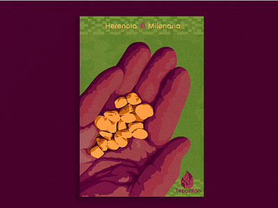 Tepoztlan Poster adobe culture hand historic illustration mexico poster seeds tepoztlan