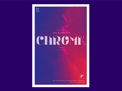 Chroma Neon Poster 2019 artmaterials brand chroma design layout neon neon colors poster