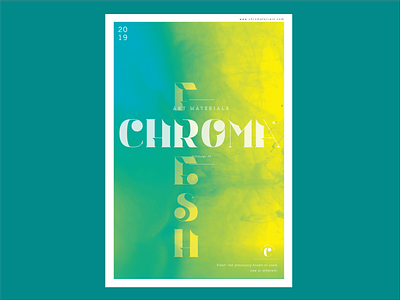 Chroma Fresh Poster chroma color layout layoutdesign neon poster yellow