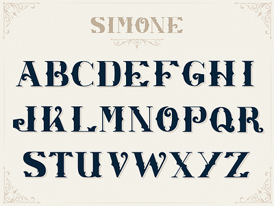 Simone Custom Font Design custom filigree font font design lettering letters old simone vintage