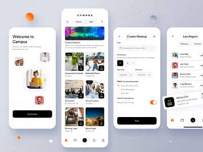 Campus - Meetup App by Jabel for Solace on Dribbble