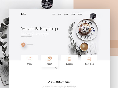 Bakery Shop design landing page online ui ux web