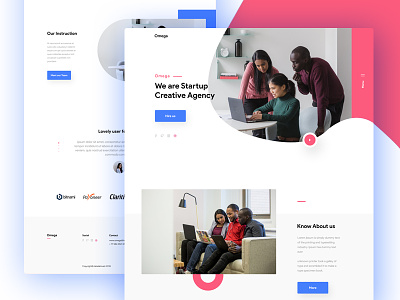 Omega- Agency agency landing page minimal template typography ui ux web