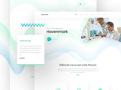 Havenmark- Agency agency landing page design minimal template typography ui ux web