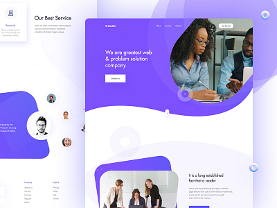 O. Studio agency landing page template typography ui ux web