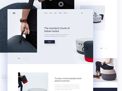 Sit design e commerce landing page product typography web