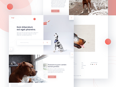 Dogi- Home page design dog landing page minimal ui ux web