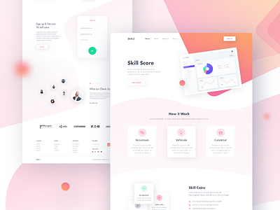 Skill Score banking design minimal product skill score landing page typography ui ux web