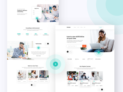 Education Landing page awesome courses education education landing page minimal online course typography ui design ux design