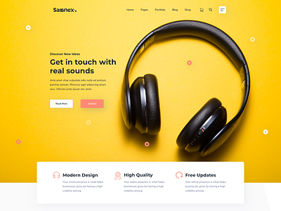 Sassnex- V2, Headphone Product Landing page by Jabel Ahmed on Dribbble