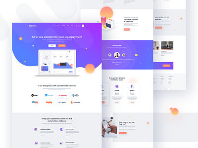 Payment Landing Page agency app branding e commerce freelancer illustration landing page loan minimal payment product remote shape template theme typography ui vector web website