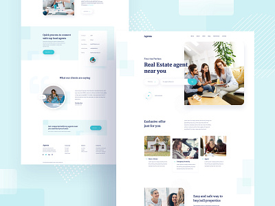 Design for a Real Estate Company agency agent colorful e commerce estates freelancer hire landing page minimal product real estate remote job template typography visual design website